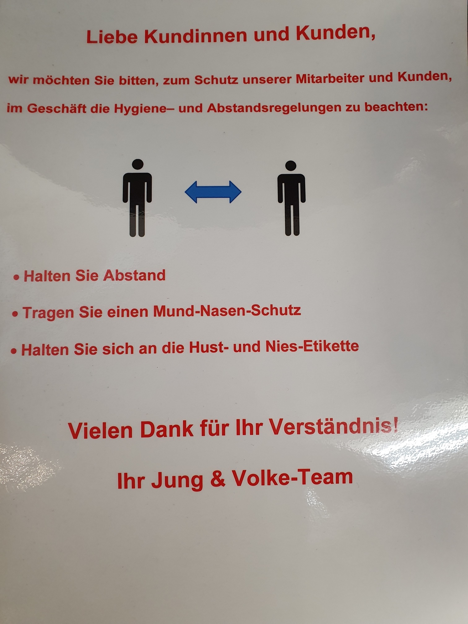 Bitte Tragt Masken Und Haltet Die Abstande Ein Jung Volke Zweiradstudio Dusseldorf